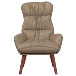vidaXL fauteuil Cappuccino 69 x 74 x 93 cm Cuir artificiel