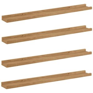 vidaXL Étagère Murale 4 Pièces Marron 80 x 9 x 3 cm Bois d'ingénierie