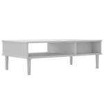vidaXL Table basse SENJA aspect rotin blanc 100x55x33 cm bois massif