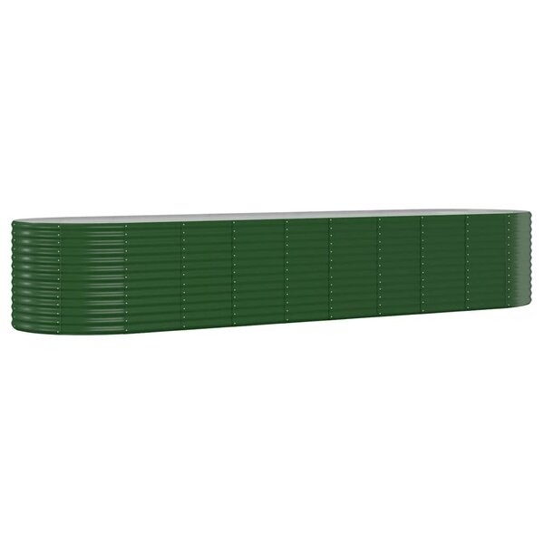 vidaXL Lit surélevé de jardin Acier galvanisé 396x100x68cm Vert