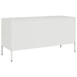 vidaXL Meuble TV blanc 100 5x39x50 5 cm acier