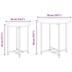 vidaXL Ensemble de tables d'appoint 2 Pièces Chêne fumé et noir