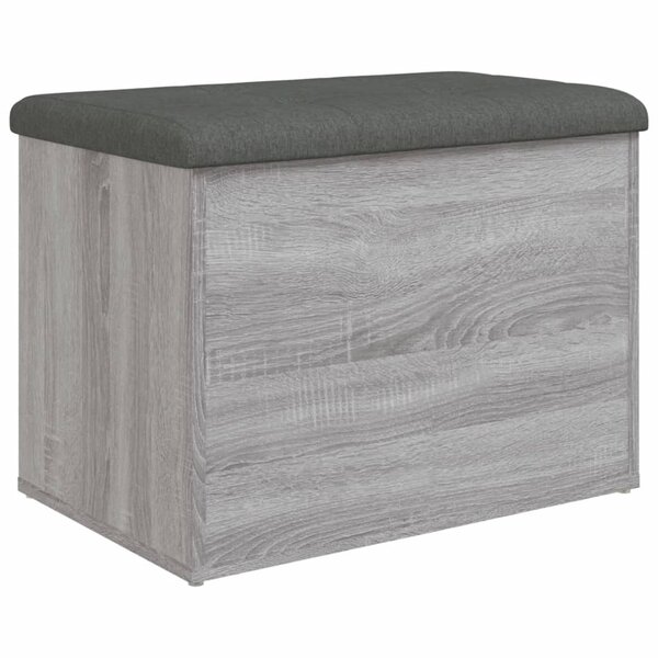 vidaXL Banc de rangement sonoma gris 62x42x45 cm bois d'ingénierie