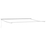 vidaXL Auvent Rétractable Vert et blanc 400 × 350 cm Tissu et Métal
