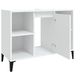 vidaXL Meuble d'évier blanc 80x33x60 cm bois d'ingénierie