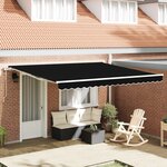 Store Rétractable Automatique vidaXL Noir 400x350 cm
