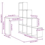 vidaXL Bureau d'angle Blanc 101 5 x 149 5 x 149 5 cm Bois d'ingénierie