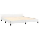 vidaXL Cadre de lit avec tête de lit sans matelas blanc 160x200 cm