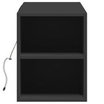 vidaXL Meuble TV mural avec lumières LED noir 135x31x39 5 cm