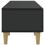 vidaXL Meuble TV avec tiroir Noir 147 x 34 5 x 30 cm Bois d'ingénierie