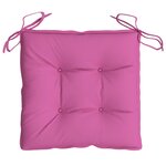vidaXL Coussins de chaise lot de 2 rose 40x40x7 cm tissu