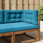 vidaXL Coussin de canapé d'extérieur 3 Pièces Bleu royal Polyester
