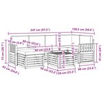 vidaXL Ensemble de canapés d'extérieur 7 pc Naturel et Anthracite