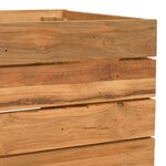 vidaXL Lit surélevé 50x40x55 cm bois de teck recyclé et acier