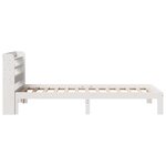 vidaXL Cadre de lit avec tête de lit sans matelas blanc 75x190 cm