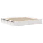 vidaXL Cadre de lit avec stockage Blanc 180 x 200 cm Bois et Métal