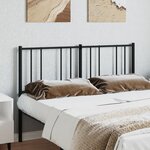 vidaXL Tête de lit de remplacement métal noir 135 cm