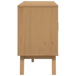 vidaXL Buffet OLDEN blanc et marron 114x43x73 5 cm bois massif de pin