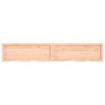 vidaXL Étagère murale 220x40x(2-4) cm bois de chêne massif non traité