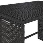 vidaXL Ensemble à manger de jardin avec coussins 3 Pièces Noir