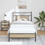 vidaXL Cadre de lit sans matelas chêne sonoma 90x200 cm