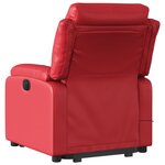 vidaXL Fauteuil inclinable de massage électrique rouge similicuir