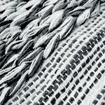 Tapis Terra - 160 x 230 cm - Bande relief blanc et noir