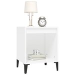 vidaXL Table de chevet Blanc 40x35x50 cm