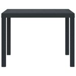 vidaXL Table de Jardin Anthracite 100 x 100 x 73 cm polyrotin