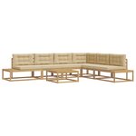 vidaXL 7 pc Ensemble de canapés d'extérieur Polyester Blanc