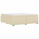 vidaXL Cadre de lit avec matelas Crème 200 x 200 cm tissu
