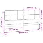 vidaXL Tête de lit capitonnée Blanc et gris clair 180 cm Pin massif