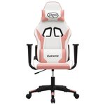 vidaXL Chaise de jeu Blanc et rose Similicuir
