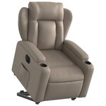 vidaXL Fauteuil inclinable électrique cappuccino similicuir
