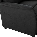 vidaXL Fauteuil inclinable Noir 67.5 x 93.5 x 101.5 cm tissu