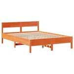 vidaXL Cadre de lit sans matelas cire marron 140x200cm bois pin massif