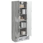 vidaXL Ensemble de Meubles 2 Pièces Sonoma gris Bois d'ingénierie