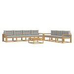 vidaXL Ensemble de canapés d'extérieur 7 pc Blanc et gris clair