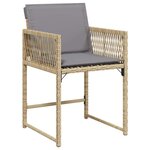 vidaXL Ensemble de salle à manger pour jardin 5 Pièces Beige polyrotin