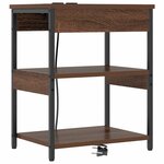 vidaXL Cabinet de chevet Chêne marron Bois d'ingénierie