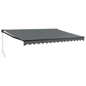 vidaXL Auvent rétractable anthracite 4 5x3 m tissu et aluminium