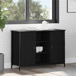 vidaXL Buffet Chêne noir 100 x 35 x 70 cm Bois d'ingénierie