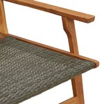vidaXL Chaises de jardin avec table 4 Pièces en bois d'acacia gris massif