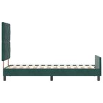 vidaXL Lit à ressorts avec tête de lit Vert foncé 80 x 200 cm Velours