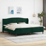 vidaXL Cadre de lit avec tête de lit Vert foncé 180 x 200 cm Velours