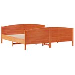 vidaXL Cadre de lit sans matelas cire marron 180x200cm bois pin massif