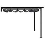 vidaXL Gazebo mural Anthracite Acier