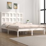 vidaXL Cadre de lit sans matelas blanc 180x200 cm bois massif de pin