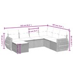 vidaXL Salon de jardin avec coussins 7 Pièces beige résine tressée