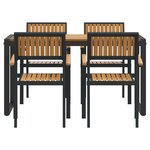 vidaXL Ensemble de salle à manger 5 pièces en bois massif acacia et métal